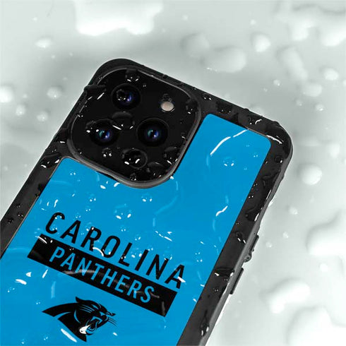 NFL Carolina Panthers Blue Performance Series iPhone 15 Pro Waterproof Case